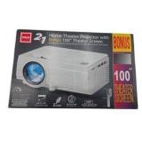 RCA 480P LCD Home Theater Projector RPJ16 100" Screen-Open Box