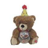 Lot of 2 Plush Teddy Bears – Animated Singing Birthday Bear & Prestige Black Bear