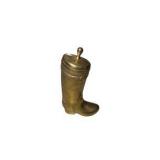 Vintage Brass Boot-Shaped Lidded Container / Decor