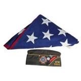 VFW 6992 Post Commander Hat With Display Flag – Sauk Rapids MN 1976-77