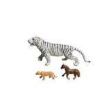 Mini Animal Figurine Lot - White Tiger, Farm Animals, Goats, Sheep, Cows, Pig, Horse & Frog