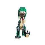 LEGO Dinosaur & Owl Build Lot - Green T-Rex Style Figure, Purple Owl & Loose Pieces