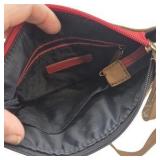 Tommy Hilfiger LogCross Body Purse Shoulder Bag  Brown/Tan Zippered Handbag