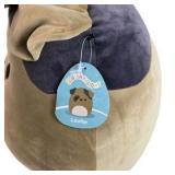 Squishmallows Large 16” LOAFER Brown Tan Bulldog Spotted Dog 2024 Plush NWT