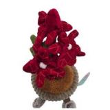 Play Right Hug Me Poinsettia Plant 11” Plush Potted Red Flower Stuffed Toy- New