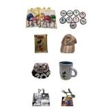 Disney Mickey Mouse & Epcot Souvenir Lot with Hats, Mug, Tote, Keychain, Book & M&M Items