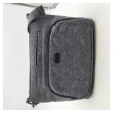 Lug Samba Shoulder Bag RFID Protected Multi Pocket Travel Purse Heather Gray