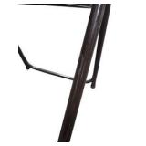 6 Brown Metal Folding Chairs With Rolling Storage Cart