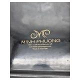 Minh Phuong Vietnamese Lacquerware Tray 6X13” Mother-of-Pearl Inlay Handcrafted