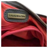 Travelon Anti-Theft Signature 3 Compartment Crossbody Hand Bag In Smoke Grey