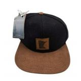 Minmesota Cirque Snapback Adjustable Hat Brown Suede And Black Crown