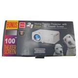 RCA 480P LCD Home Theater Projector RPJ16 100" Screen-Open Box