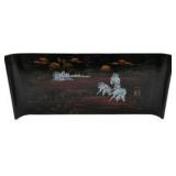 Minh Phuong Vietnamese Lacquerware Tray 6X13” Mother-of-Pearl Inlay Handcrafted