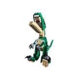 LEGO Dinosaur & Owl Build Lot - Green T-Rex Style Figure, Purple Owl & Loose Pieces