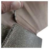 Lulu Townsend Silver Sparkling Foldpver Clutch With Chain Strap New With Tags
