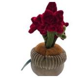 Play Right Hug Me Poinsettia Plant 11” Plush Potted Red Flower Stuffed Toy- New