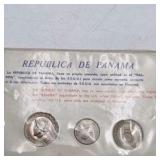 1966 Republic of Panama Coin Set With 40% Silver 1/2 Balboa