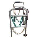 Medline Folding Walker With Wheels and Beaded Necklaces