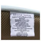 Mineral Spring Luxury Cotton Memory Foam Bathmat 24" x 36" Light Blue