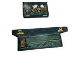 Brass Angel Napkin Rings & Candle Snuffer Sets in Green Cases