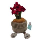 Play Right Hug Me Poinsettia Plant 11” Plush Potted Red Flower Stuffed Toy- New