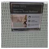 Mineral Spring Luxury Cotton Memory Foam Bathmat 24" x 36" Light Blue