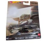 Toothless Night Fury Dragon Figure & Hot Wheels Premium Star Wars Mandalorian ’59 Chevy Delivery