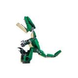 LEGO Dinosaur & Owl Build Lot - Green T-Rex Style Figure, Purple Owl & Loose Pieces