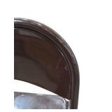 6 Brown Metal Folding Chairs With Rolling Storage Cart
