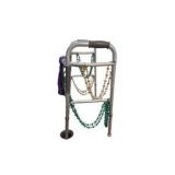 Medline Folding Walker With Wheels and Beaded Necklaces