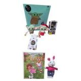 Star Wars Mandalorian Grogu Lot With Yoobi Folder, Plush, PopSocket, Hasbro Figure, Playskool Arthur Puzzle and Plush