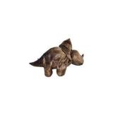 Earthzone Dinosaur Plush Lot - Blue & Brown Metallic Triceratops Style Toys