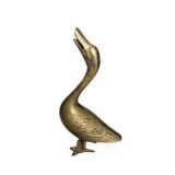 Pair of Brass Goose / Duck Figurines - Vintage Brass Bird Decor