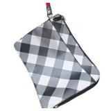 Tommy Bahama Reversible Tote Bag - Black/Gray Checkered Purse With Wristlet Pouch