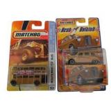 Matchbox Lot Of 2 Cars: Best of British Austin FX4 London Taxi & Routemaster Bus