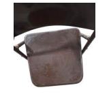 6 Brown Metal Folding Chairs With Rolling Storage Cart