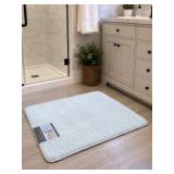 Mineral Spring Luxury Cotton Memory Foam Bathmat 24" x 36" Light Blue