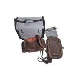 Pet Carrier Backpack & Brown Shoulder/Sling Bags Lot