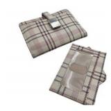 Lot - Safe Keeper Wallet And Coin Purse Small Pink White Tan Plaid Snap And Zip