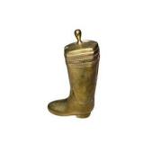 Vintage Brass Boot-Shaped Lidded Container / Decor