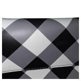 Tommy Bahama Reversible Tote Bag - Black/Gray Checkered Purse With Wristlet Pouch