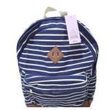 Donna Bella Striped Backpack - Navy & White Canvas Bag, New With Tags