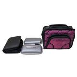 Nintendo DS / 3DS Travel Case Lot - G-Pak Pink Case, Silver 3DS Cases & Black Organizer
