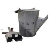 Vintage Metal Watering Can & Antique The Perfecscope Stereoscope Viewer