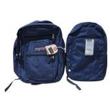2 Blue Backpacks - JanSport Lifetime Warranty Backpack & Made By Design Flat-Top Backpack