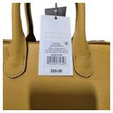 A New Day Gold Leaf Satchel Handbag - New With Tags, Detachable Crossbody Strap