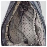Lug Samba Shoulder Bag RFID Protected Multi Pocket Travel Purse Heather Gray