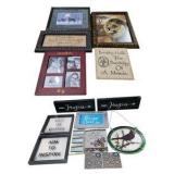 Mixed Home Decor Wall Art Lot – Frames, Signs, Stained Glass, Coasters & More