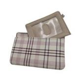 Lot - Safe Keeper Wallet And Coin Purse Small Pink White Tan Plaid Snap And Zip