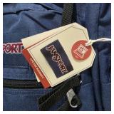 2 Blue Backpacks - JanSport Lifetime Warranty Backpack & Made By Design Flat-Top Backpack